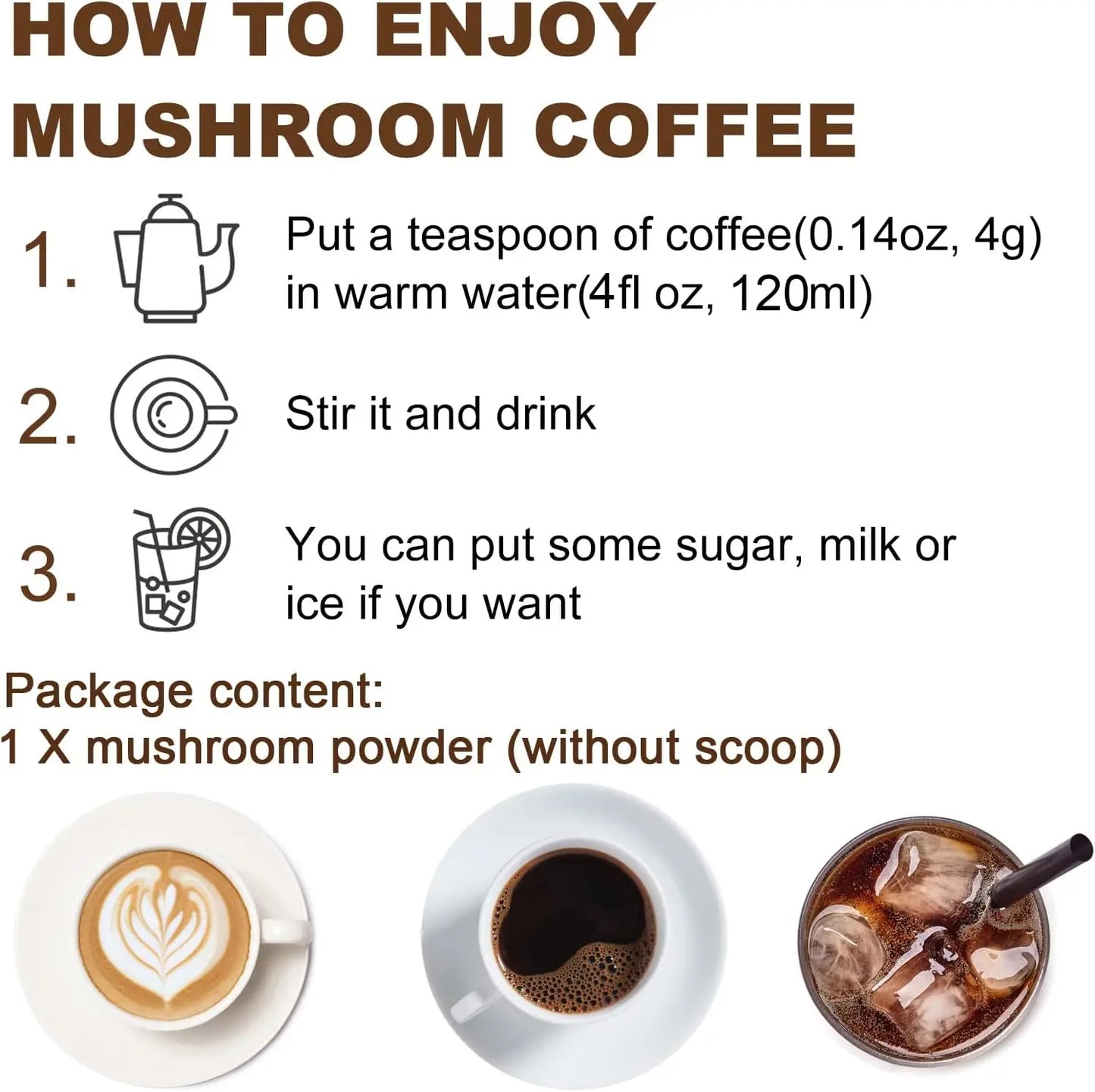  Organic Ground Coffee with Lion's Mane Mushroom and Chaga| Nootropic Mushroom Coffee for Better Focus and Immune Support