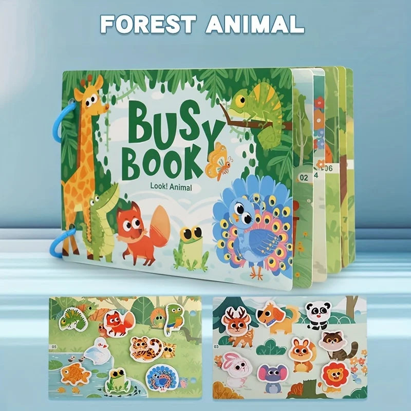 Montessori Baby Busy book My First Quiet Book Paste Early Learning Education Toy Children Toy Matching Game for Babies 2 3 Years