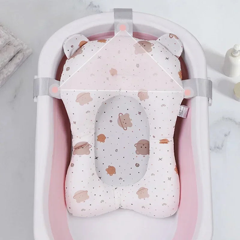 Baby Shower Bath Tub Pad Non-Slip Newborn Bathtub Mat Safety Nursing