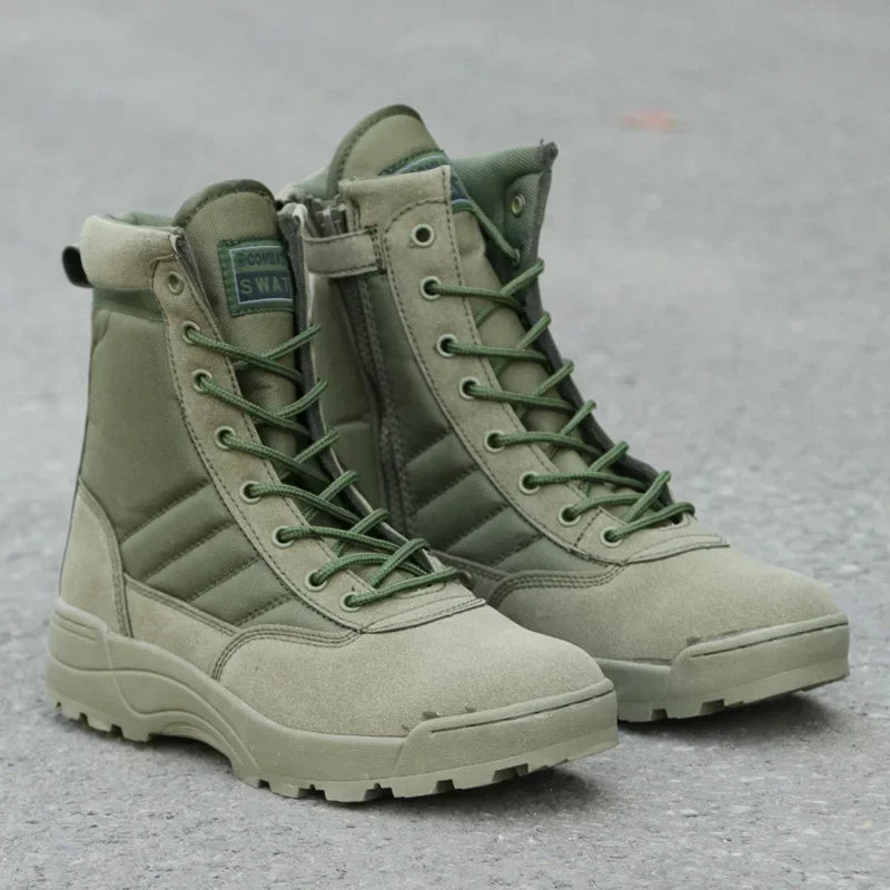 Leather Boots for Men Outdoor Combat Infantry Tactical Boots,
