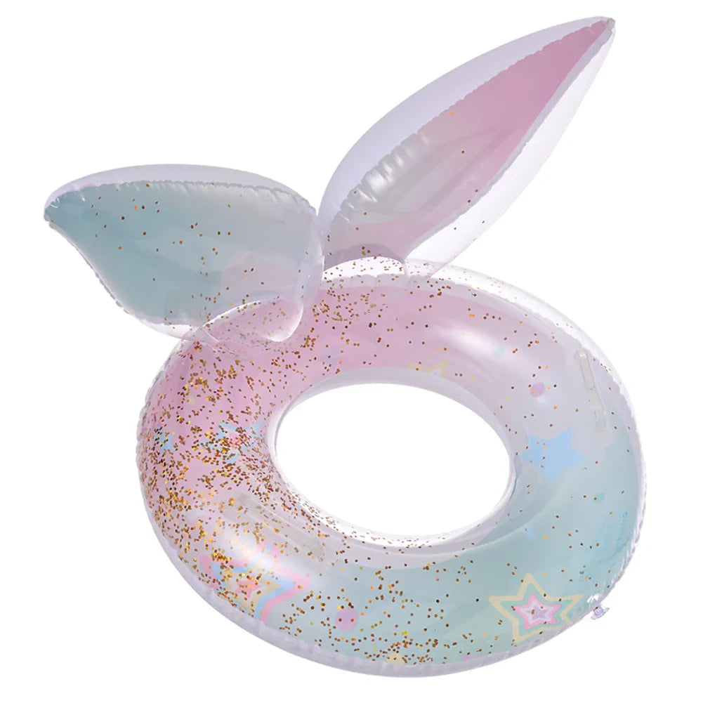 Summer Mermaid Tail Confetti Sequin Swimming Ring Swimming Circle Swim Tubes Rings Beach Swimming Party Toys for Kids and Adults