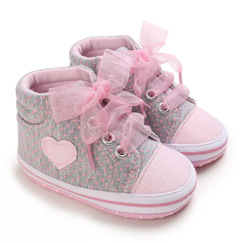 0-18m Baby Shoes Infant Pre-Walker Shoes, Cute Pink Theme Casual Flat