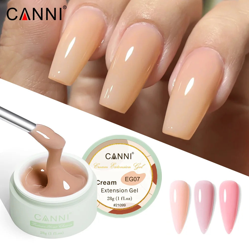 CANNI NEW 28g Cream Extension Gel White Clear French Nail Art DIY For Quick Prolong Nails Finger Form Manicure Tips Tools