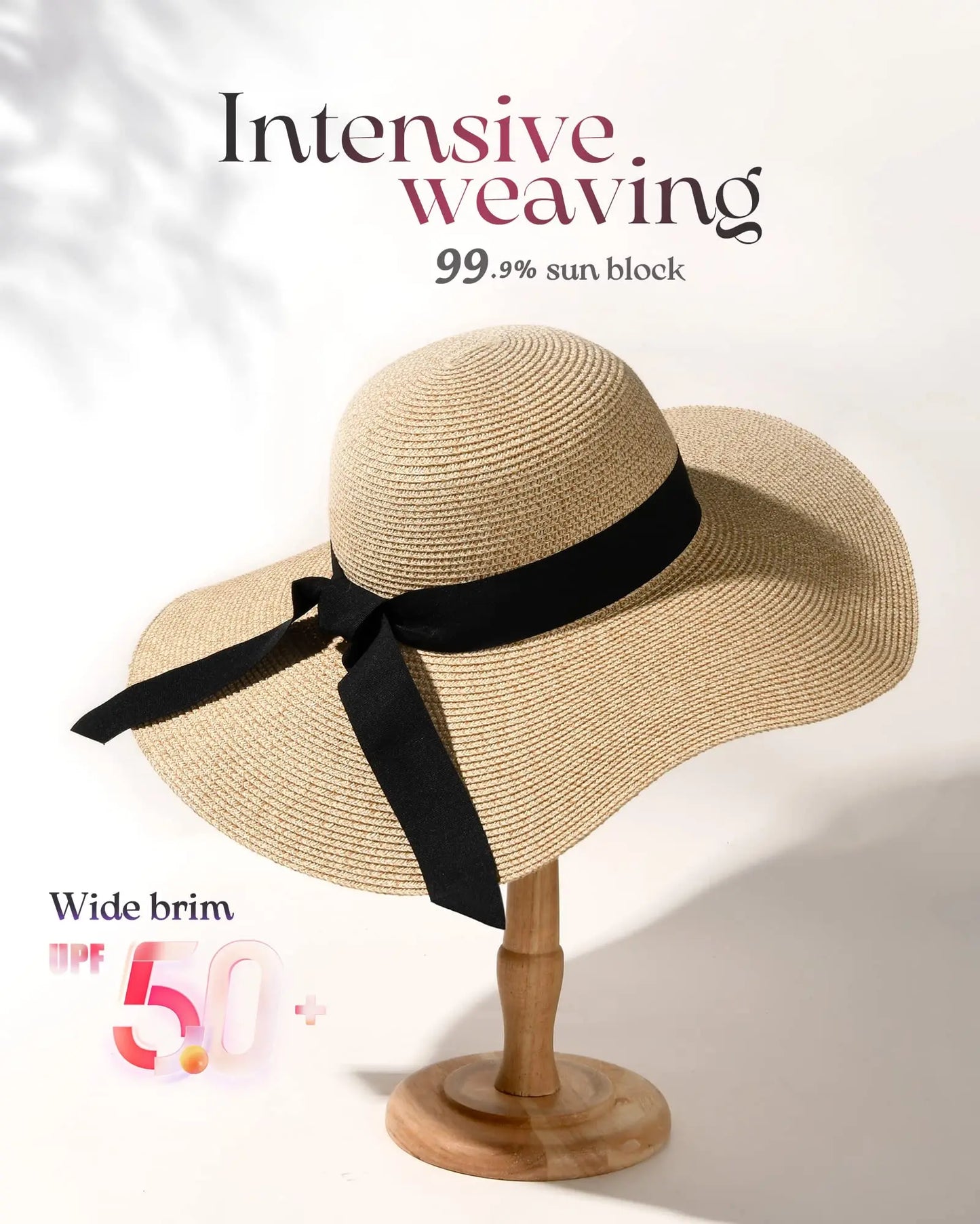 FURTALK Summer Beach Hat Women Large Straw Hat Big Brim Sun Hats UV Protection Foldable Roll Up Floppy Cap chapeu feminino 2020