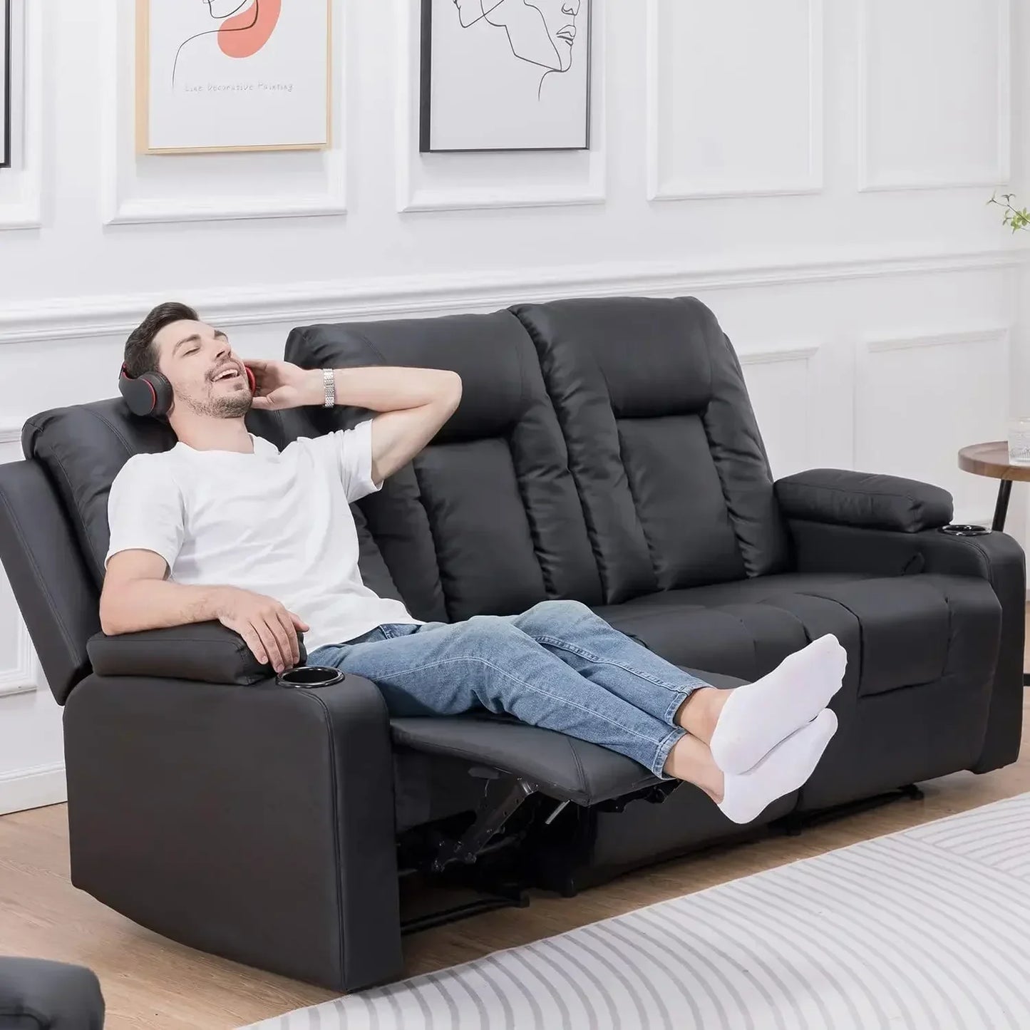 Recliner Chair Set, Leather Recliner Living Room Furniture Sets, Recliner Sofa Loveseat.