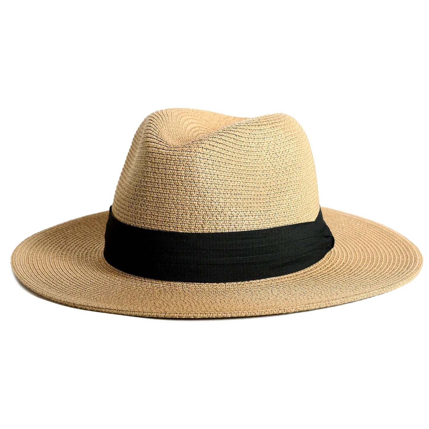 FURTALK Summer Hat for Women Men Panama Straw Hats Travel  Beach Sun Hat Wide Brim Fedora Jazz Hat