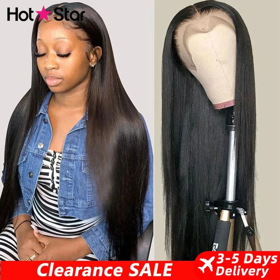 HD Lace Front Human Hair Wigs Straight  For Women