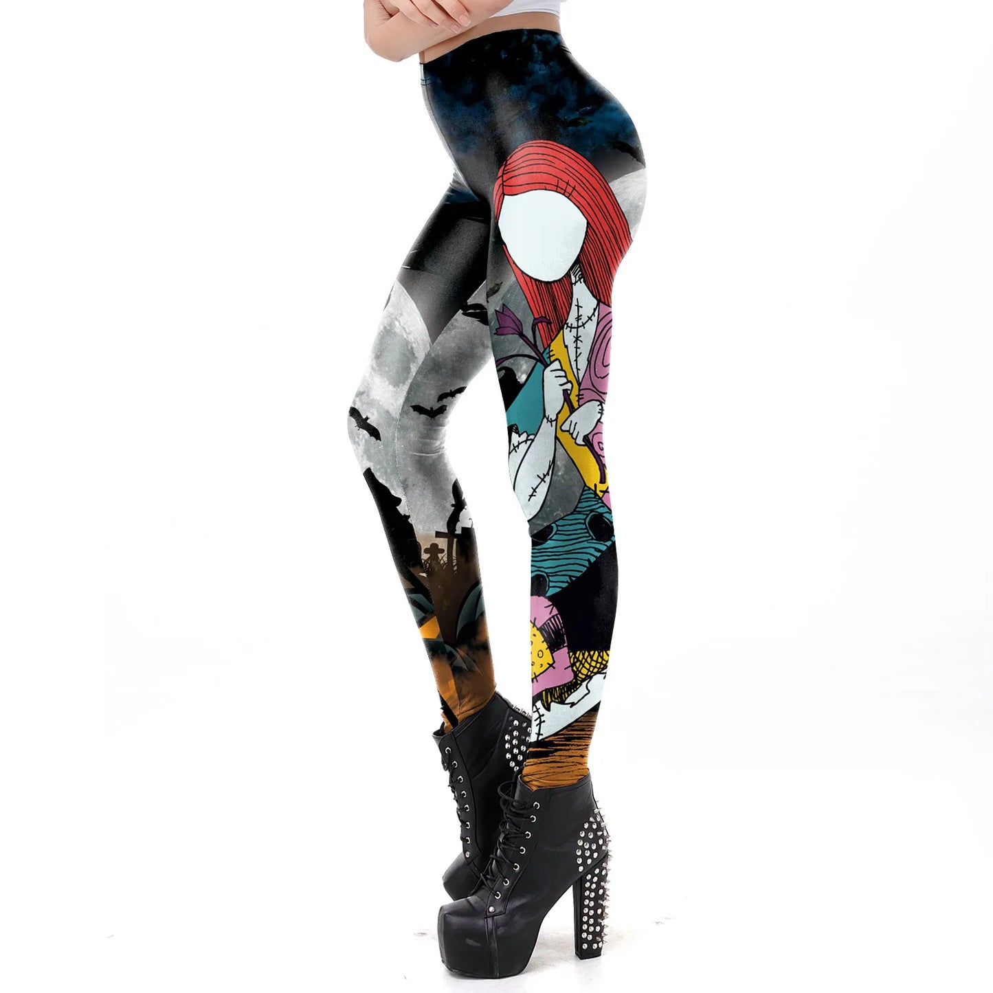 Zawaland New Female Pants Christmas Halloween High Waist 3D Printed Legging Workout Tight slim Elastic Leggings for Women