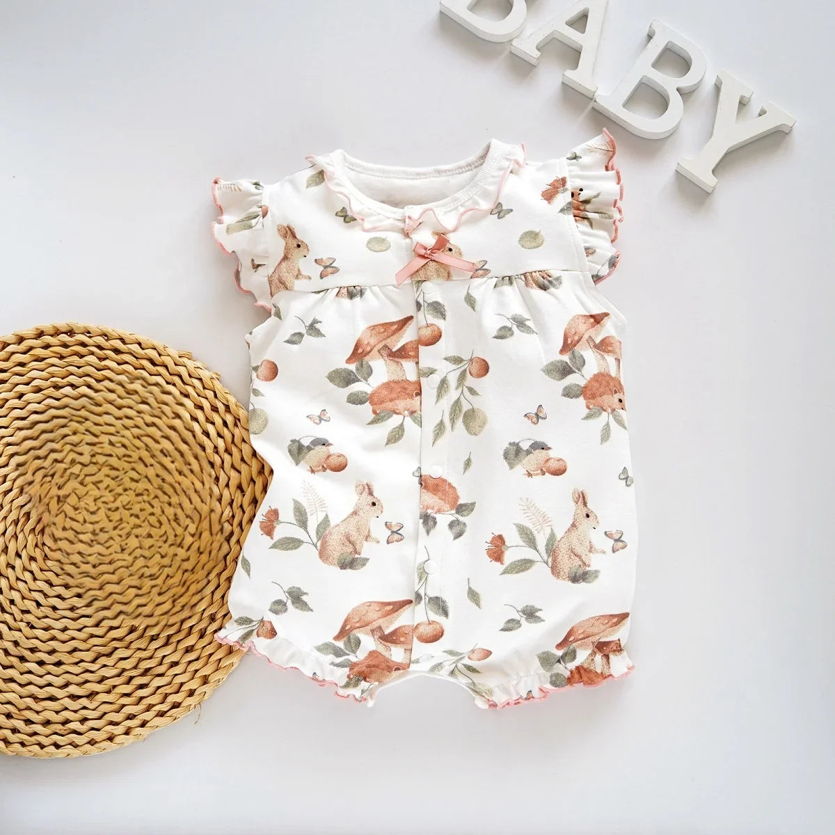 3-18 Month baby Summer clothes rompers girls overalls short Sleeve bodysuit cotton baby clothing jumpsuit newborn Girl onesies