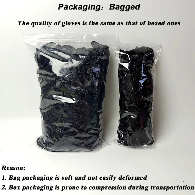 100PCS Black Nitrile Gloves Household Kitchen Bathroom Cleaning Gloves, Nail Art, Hair Dye,  Latex Free