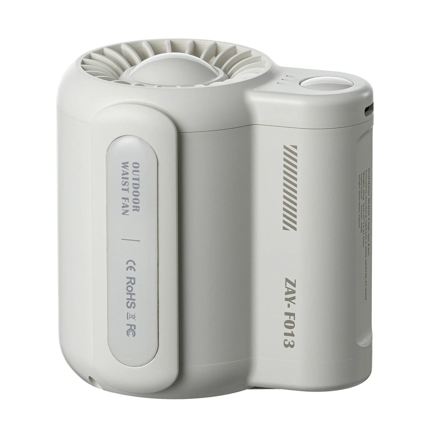 Portable Electric Fan Outdoor Camping Fan Rechargeable 3 Speeds Leafless Fan Waist-mounted Handheld Mini Electric Fan