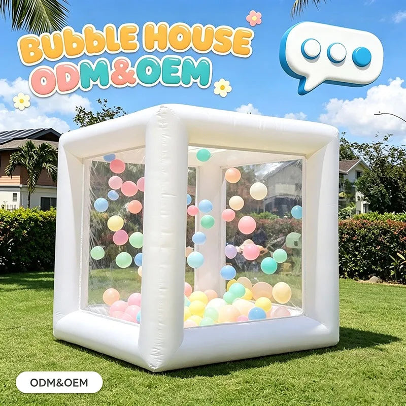 Transparent Inflatable Bubble House Tent, Clear Waterproof PVC Dome House for Balloon Party, Wedding & Birthday Decoration