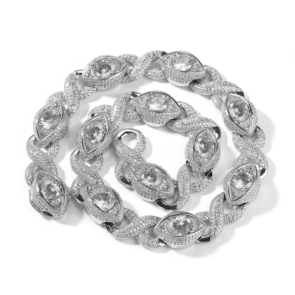 Iced Out Infinity Cuban Chain Necklace
