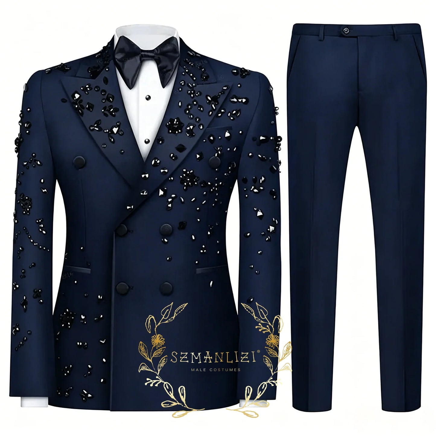 Fashion Burgundy Boy Suit Crystals Wedding Tuxedo Double Breasted Formal Child 2 Pieces Blazer Pants costume enfant garçon