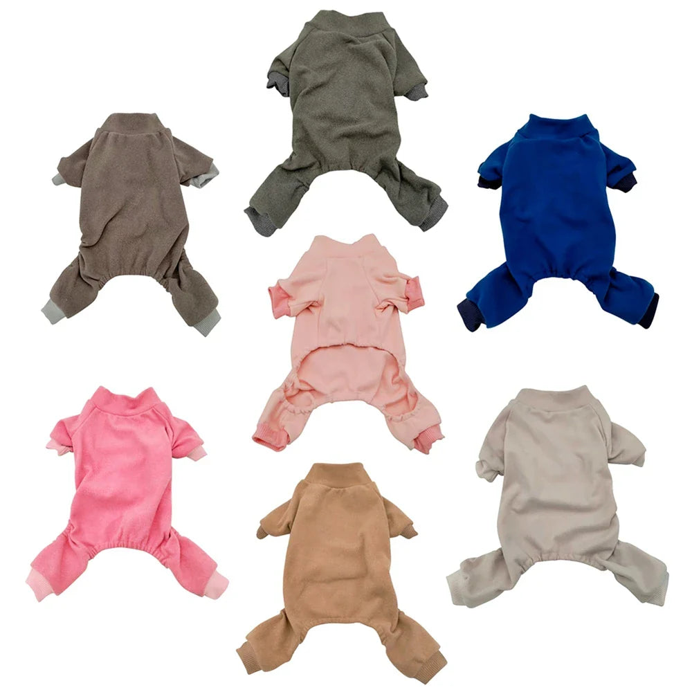 Soft Warm Dog Pajamas Long Sleeves Full Body Covered Pet Pajamas for Small Medium Large Dogs Clothes Pet Jumpsuits Dog Onesies