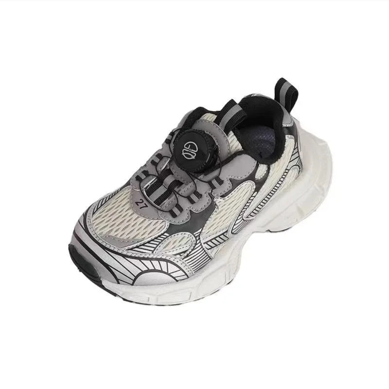 Children’s Sports Shoes 2026 Autumn New Casual Running Sneakers Boys Girls Premium Design Retro Dad Sneaker Lightweight Non Slip