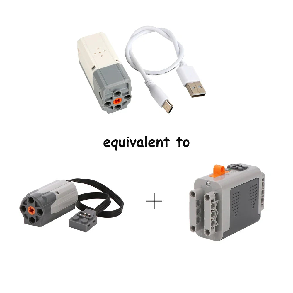 MOC Bluetooth-Pair Rechargeable M Motor 8883 88003 APP Control Compatible with Legoeds Building Blocks PF Car Train Modification
