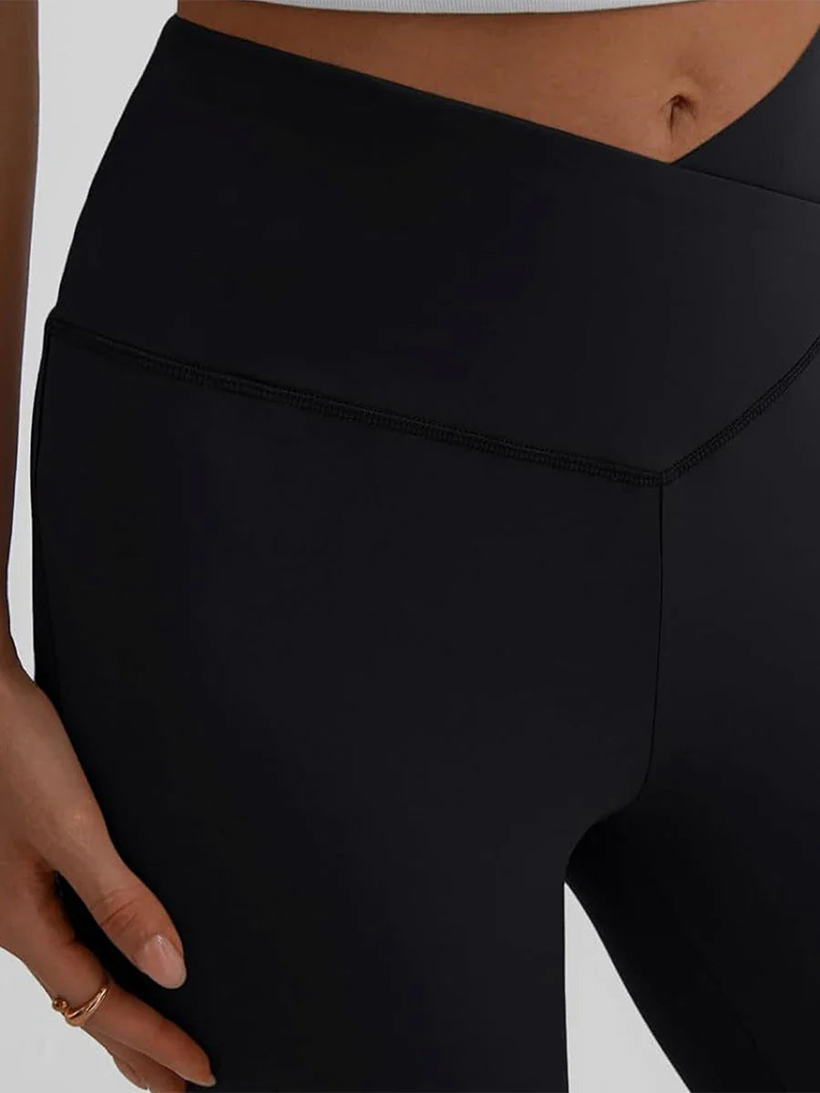 Women s High Waist Yoga Leggings with Tummy Control and Flare Leg Design for Bootcut Style Solid Color Pants