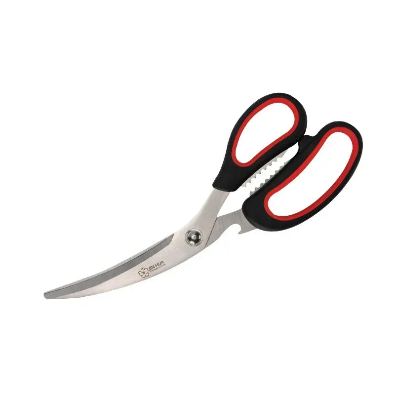 Bend Blade Kitchen Scissors Korean Stainless Steel Barbecue Scissors with Steak Kitchen Scissors Manufacturers Kitchen Tool