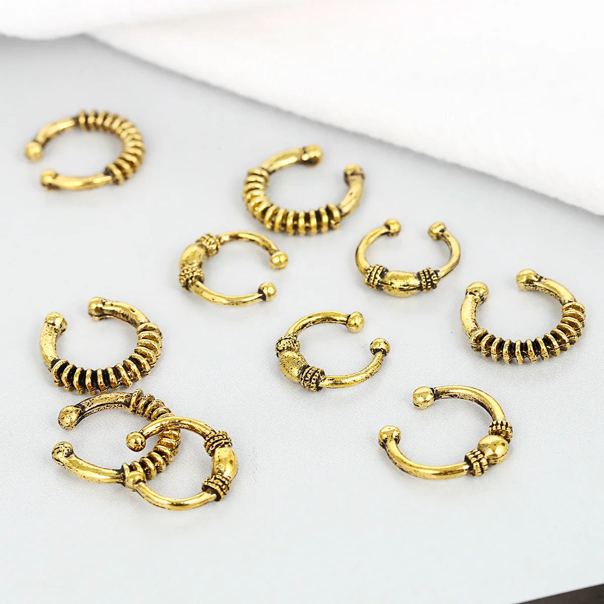 Hair Braid Dreadlock Beads Clips Charms African Braids Cuffs Rings Hip Hop Style Jewelry Dreadlock Clasps Accessories