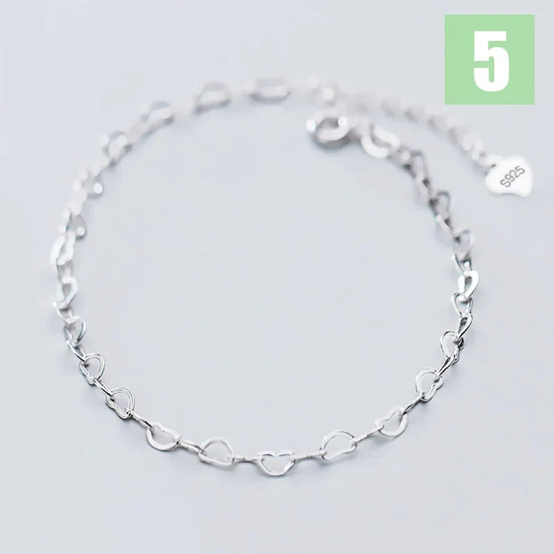 Trusta 100% 925 Sterling Silver Fashion Women's Jewelry Hollow Heart Bracelet 15.5cm For Gift Girl Lady Drop Shipping DS568