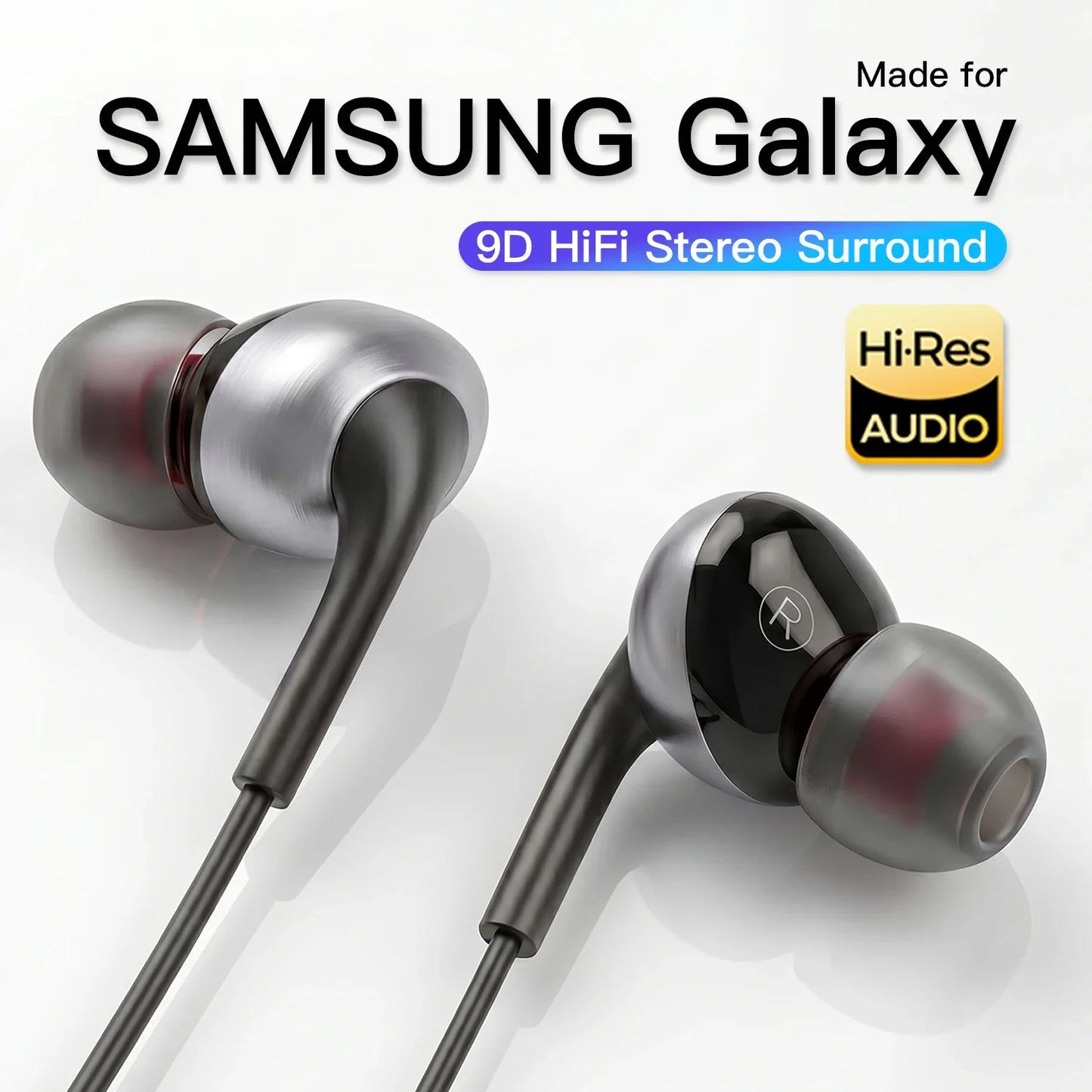 USB Type C in Ear Headphones HiFi Stereo Earphones With HD Mic Wired Earbuds For Samsung Galaxy S25 S24 S23 Wire Control Headset
