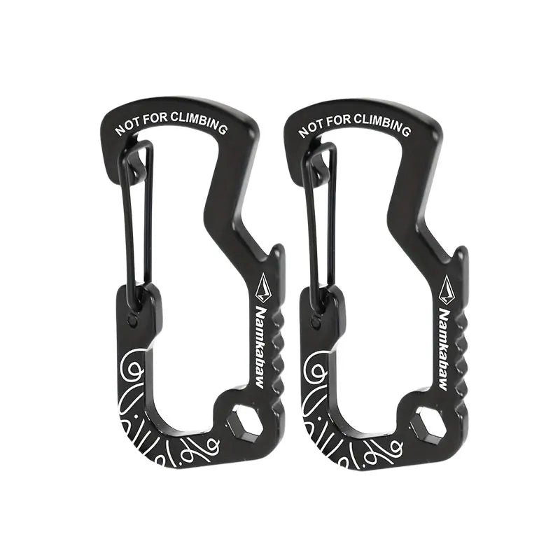 1/2/5pcs Outdoor Backpack Carabiner Multifunctional Print D Ring
