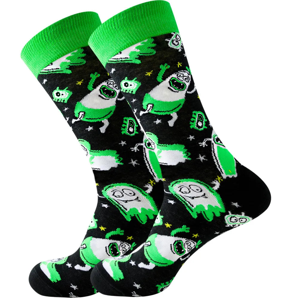 Halloween Fun Print Cartoon Socks