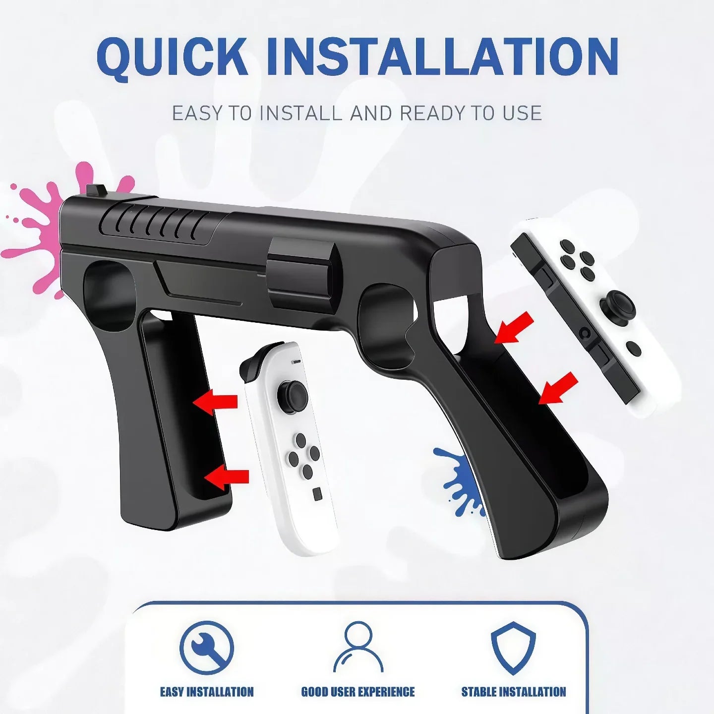 Switch OLED Game Stock Handle Bracket and Somatosensory Gun for NS Shooting Games Premium Quality