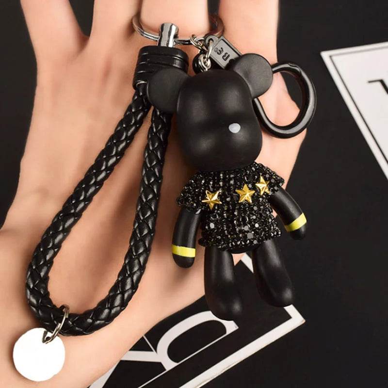 Handmade Rhinestone Gloomy Bear Keychain