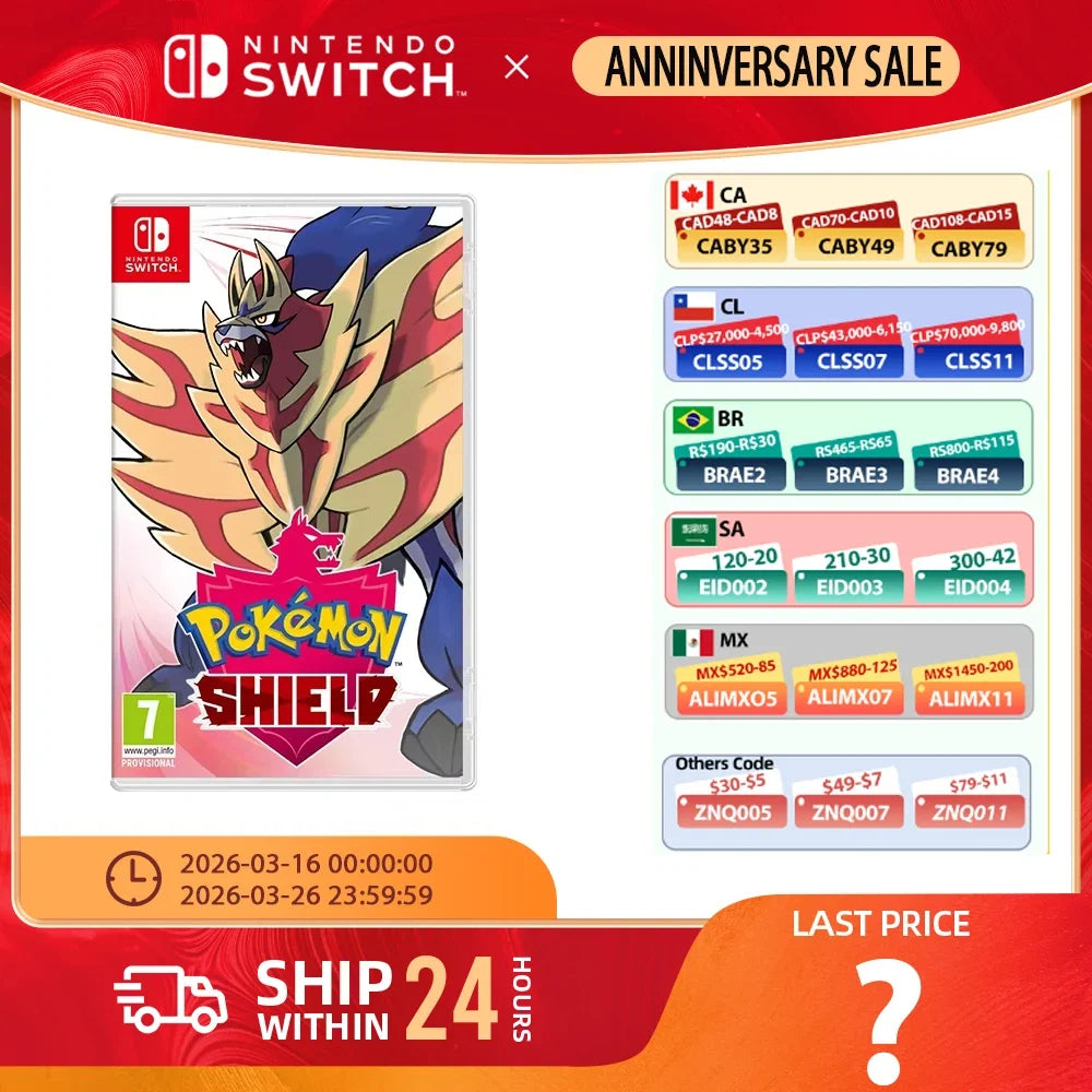 Nintendo Switch -Pokemon Shield-TV Tabletop Handheld Play Modes Genre Platformer Action for Switch OLED Lite Console