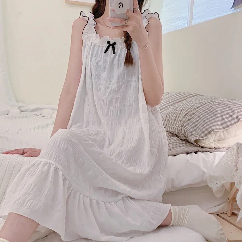 Night Gown for Women Nighty for Ladies Sexy Women Pajamas Large Sizes Dress for Fat Kawail Girl Woven Slip Dress for Summer 6XL