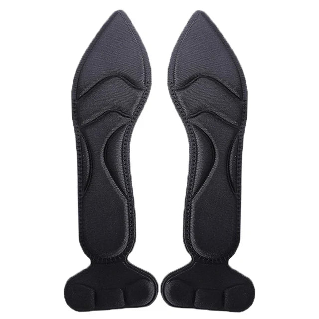 2pcs Women High-heel Shoes Insoles Inserts Heel Post Back Shoes Insoles Breathable Anti-slip Sponge Foot Care Massage Shoe Pads