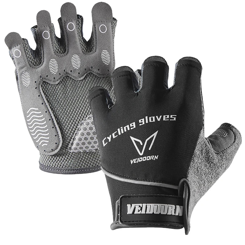 Veidoorn Men's Women's Workout Gloves for Gym Weight Lifting Non-Slip Palm with Padding Breathable Towel Finger for Sweat Wipe