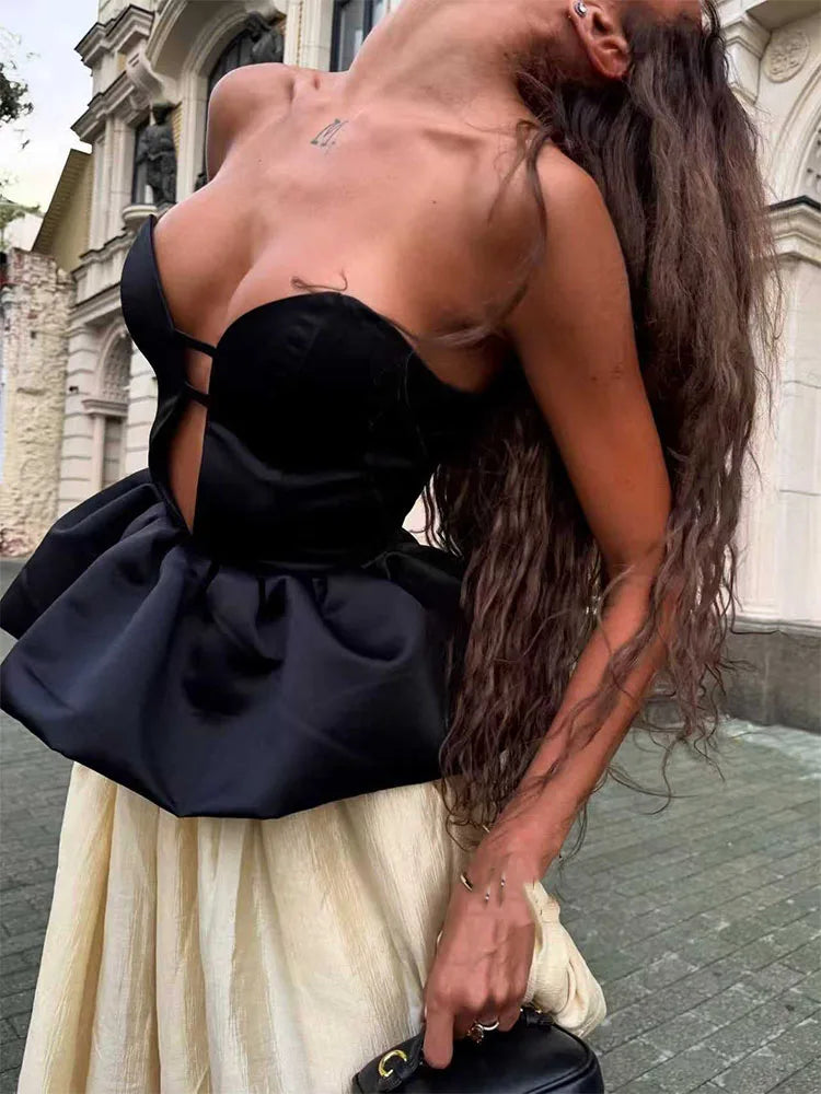 New Summer Off Shoulder Slim Fit Party Suit Elegant Temperament Solid Outfit Ladies Sexy Strapless Top And Pants Two Piece Set