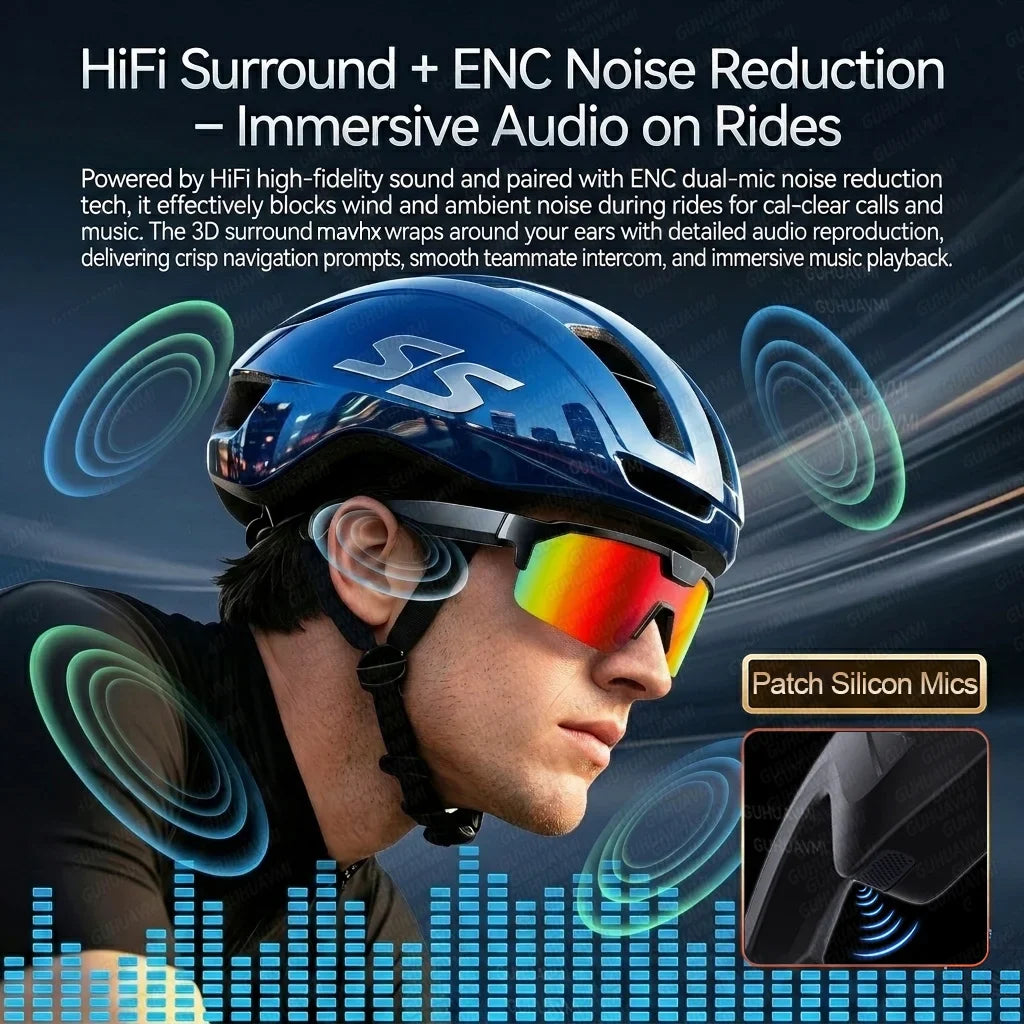 2026 New AI Smart Sports shooting&recording Glasses 800W Camera HD Anti-shake Bicycle Riding Shooting Artifact Windproof Goggles