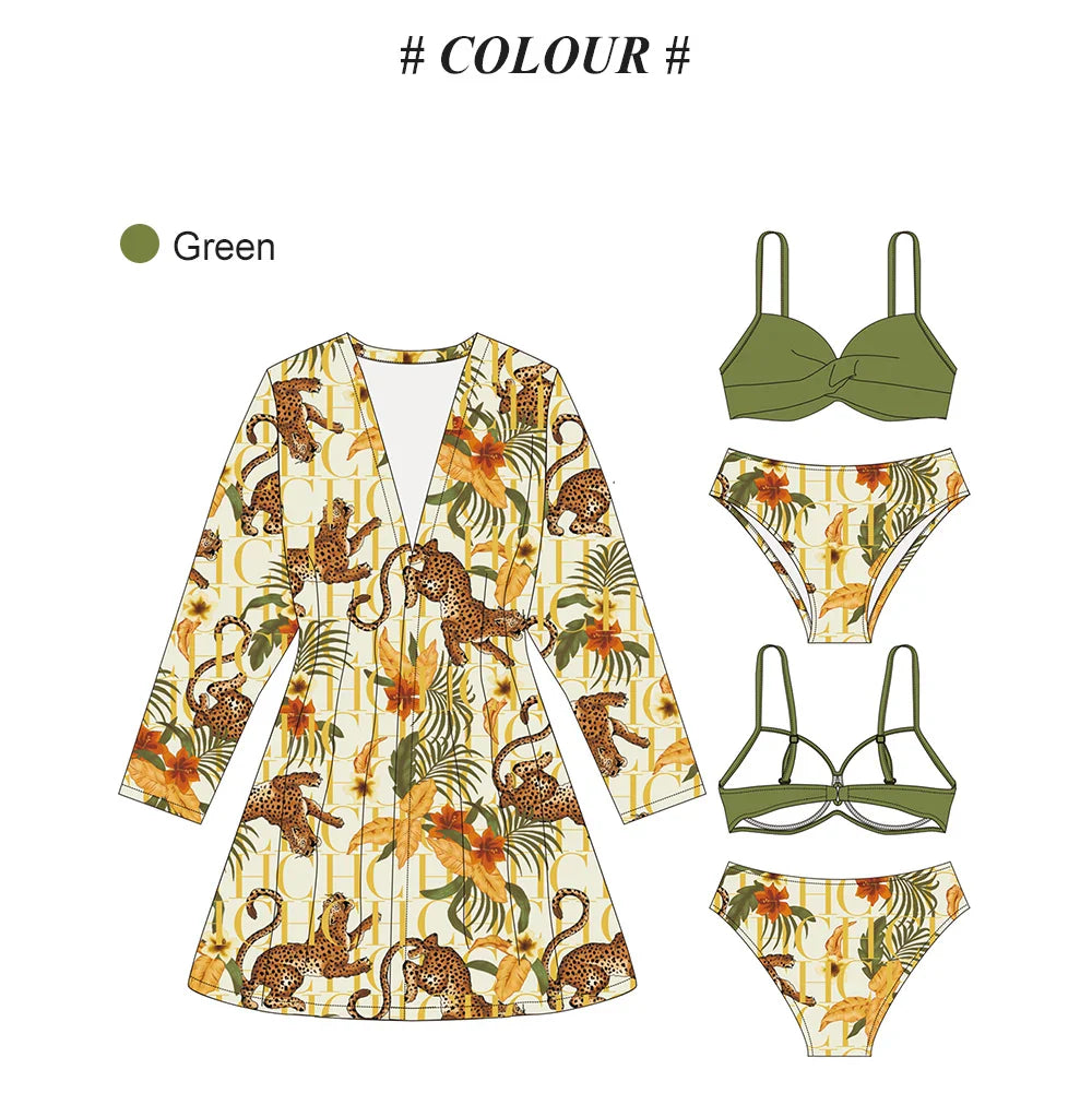 CHCH Fashion Women's New Swimwear Breathable Underwear Comfortable and Fresh Women's Beach Vacation Bikini