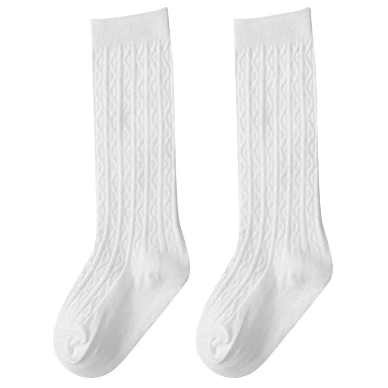 Baby Girl Accessories Kids Socks Clothes Fashion Stockings Pure Color Knee High Anti Skid Warm Breathable Socks Fall Winter