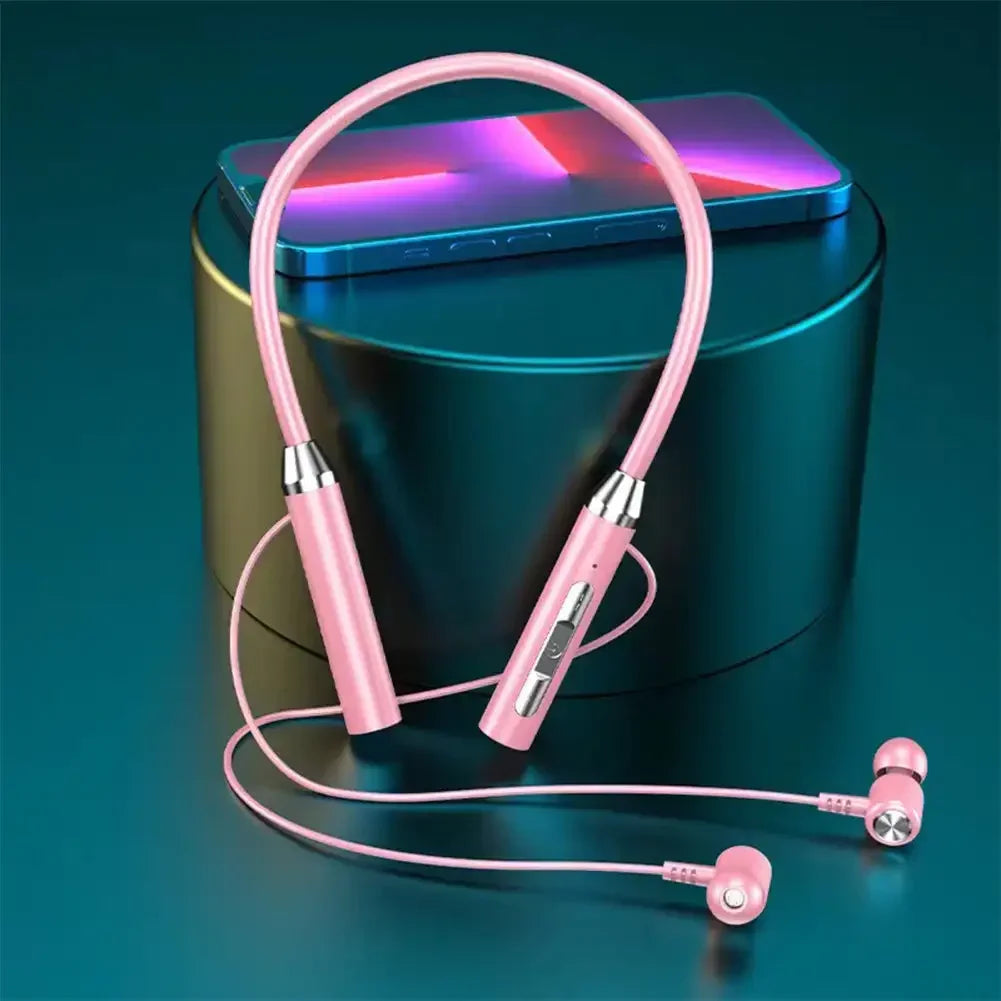 Wireless Headphones Bluetooth 5.0 Neckband Earphones Silicone Hifi 9D Stereo Sports Headset Halter Waterproof Magnetic Earbuds