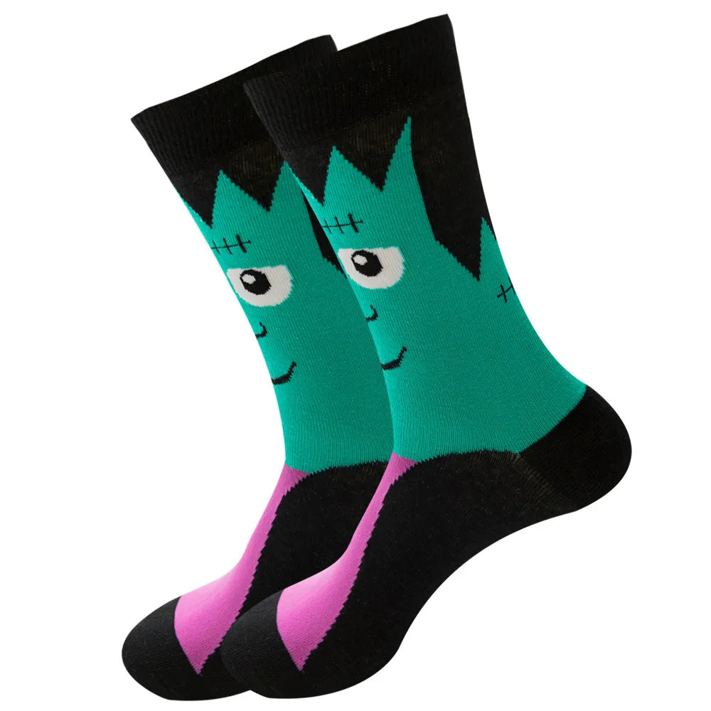 Halloween Fun Print Cartoon Socks