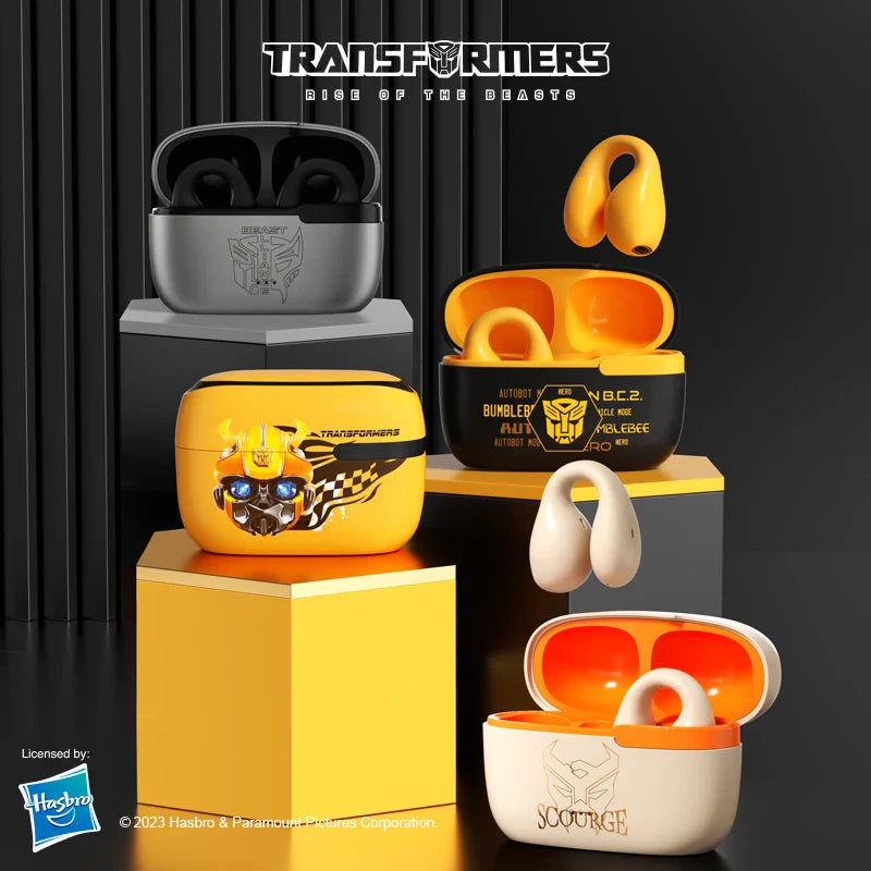 Original Transformers TF-T05 Earphones Bluetooth 5.3 Ear Clip Wireless Headphones Touch Control Earbuds Gaming Long Standby