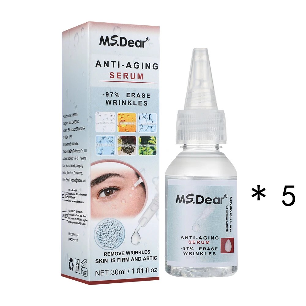 Deep Cleansing Anti-Wrinkle Serum 30ML Vitamin C Anti-aging Firming Skin Fade Fine Lines Easily Absorbed hydrated Tightened
