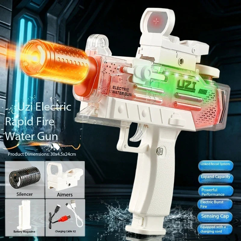UZI Water Gun Toy Swimming Pool Play Water Adult Shots Games Toy Outdoor Games High Pressure Water Gun Summer Swimming Pool Toys