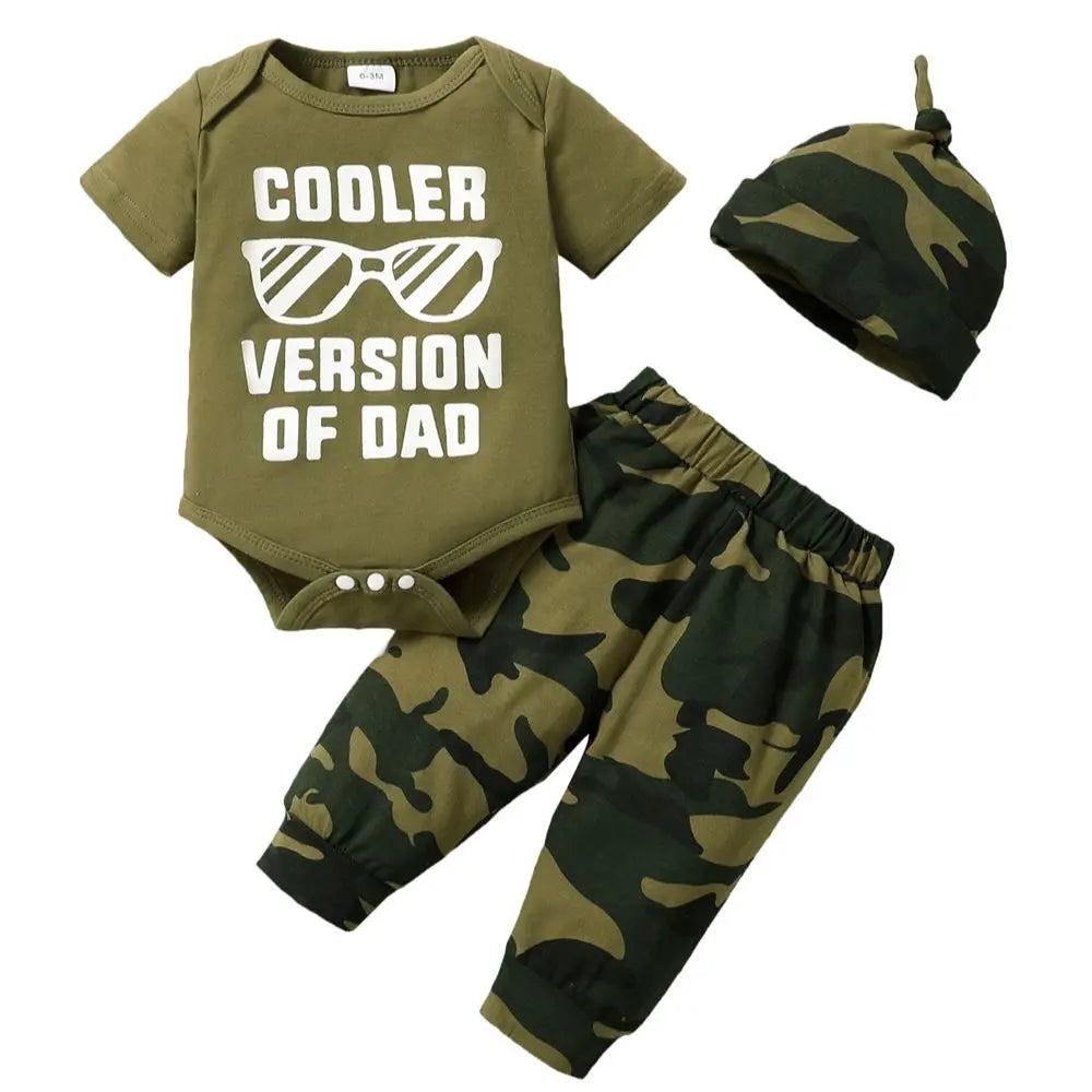 0-18 Months Newborn Baby Boy 3PCS Clothes Set Letters Print Short