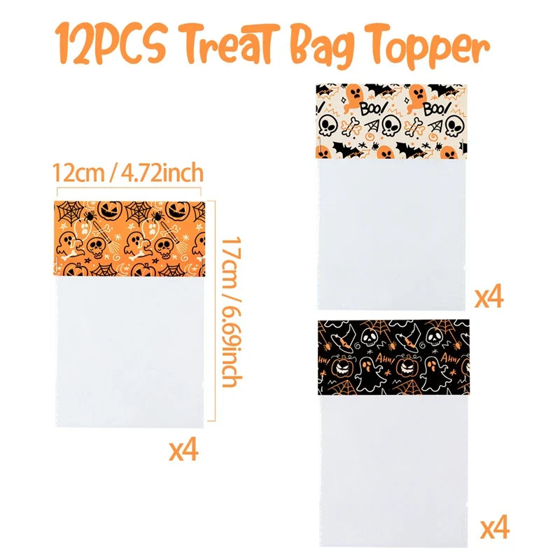 Happy Halloween Banner Bloody Bat Pumpkin Ghost Print Party Backdrop Hanging Banner Halloween Party Decoration For Home