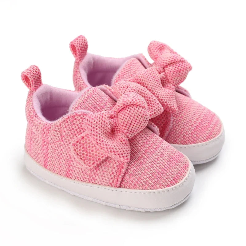 0-18m Baby Shoes Infant Pre-Walker Shoes, Cute Pink Theme Casual Flat