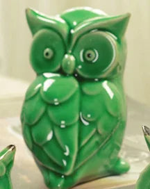Ceramic handicrafts modern owls statue living room animal ornaments owl crafts home decor  figure 4 style optional~