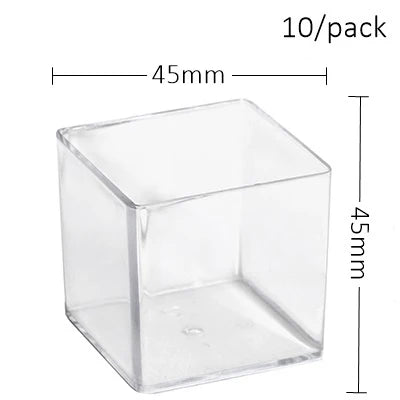 10 Pieces x Home Party Wedding Disposable Plastic Tableware Supplies, 75*62mm/100ml Mini Twisted Dessert Cup