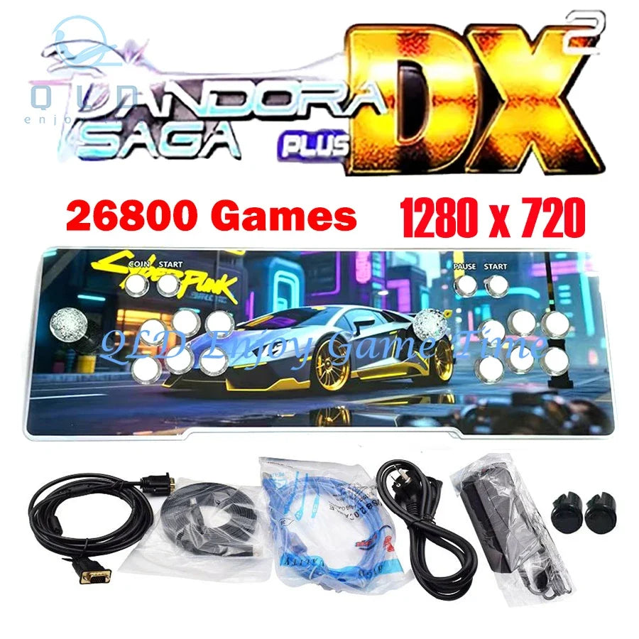 26800 Pandora Saga Dx2 Box Arcade Console 2025 Multiplayer Joystick 720P HD Output TV Games Suitable for Family Entertainment