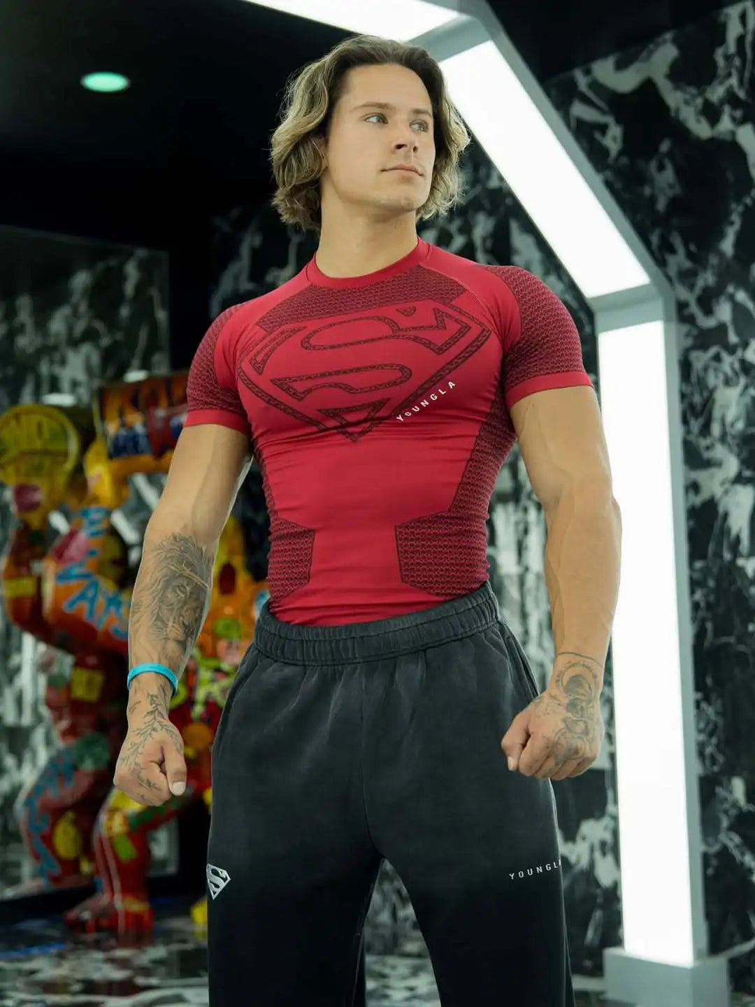 New style Men High Elastic Quick Dry Sports T-Shirt, Tight Workout Breathable Summer Short sleeve tops.